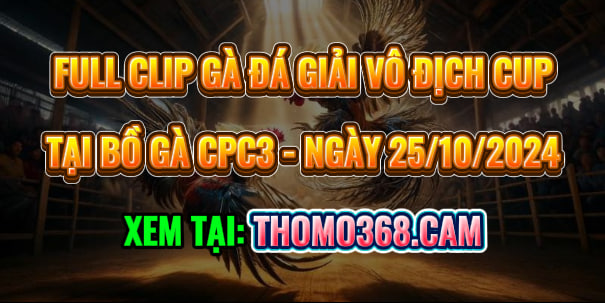 Gà Đá Giải Vô Địch Cup CPC3 25/10/2024